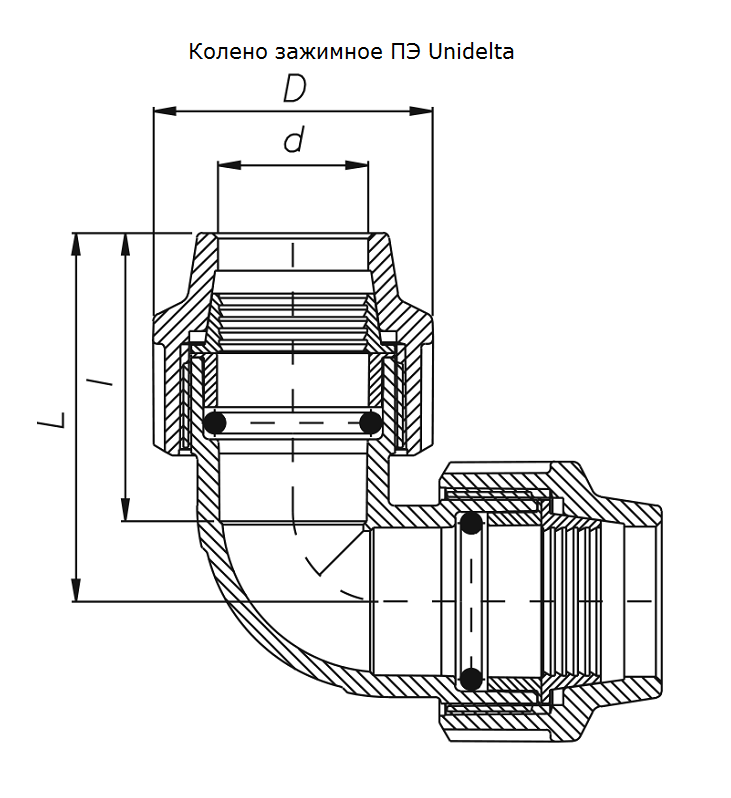 Купить Колено соединительное Unidelta по лучшей цене